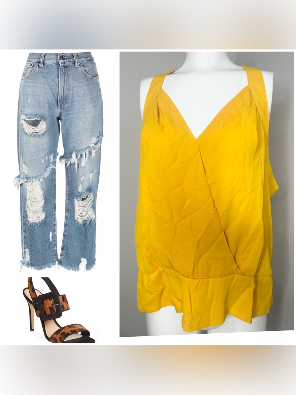 Yellow V-Neck Sleeveless  top-nwt-xxl